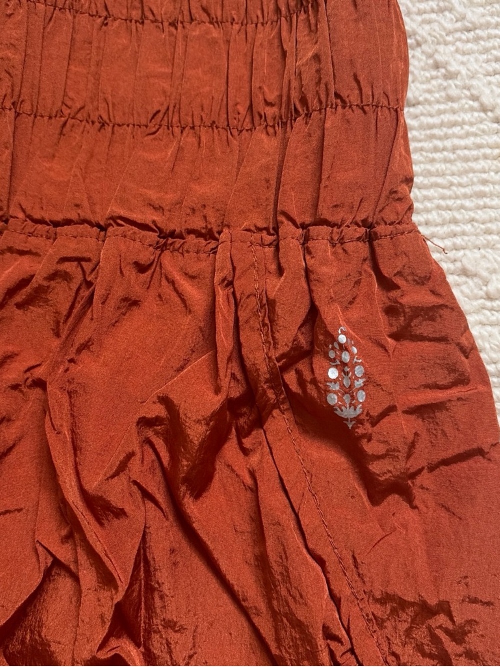Rust Orange Ruffle Shorts - Picture 4 of 4